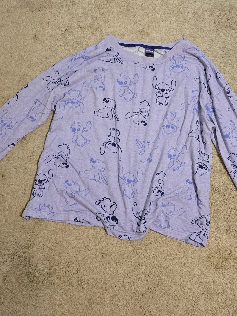 Disney Light Purple Stitch Pajama Set - Picture 3 of 6